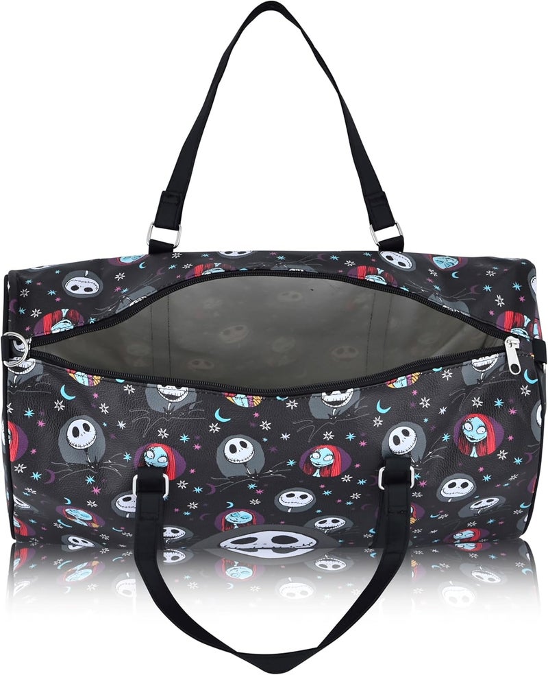 Fast Forward Stitch, Minnie, Mickey, Pooh, Harry Potter, or Jack Skellington 16" Leather Mini Travel Bag, Duffle Bag, Overnight Bag - Image 5